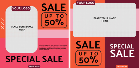 Twibbon Square Social Media Post Banner templates