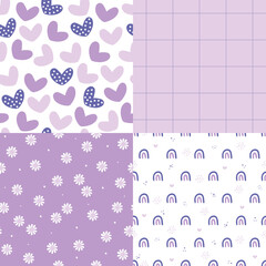 Very peri seamless pattern vector purple back