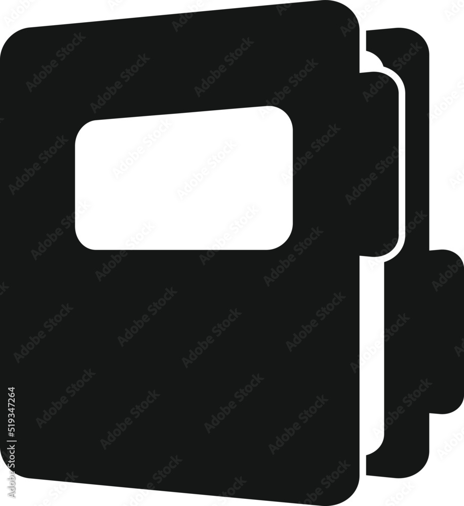 Aufkleber folder agent icon simple vector. service support