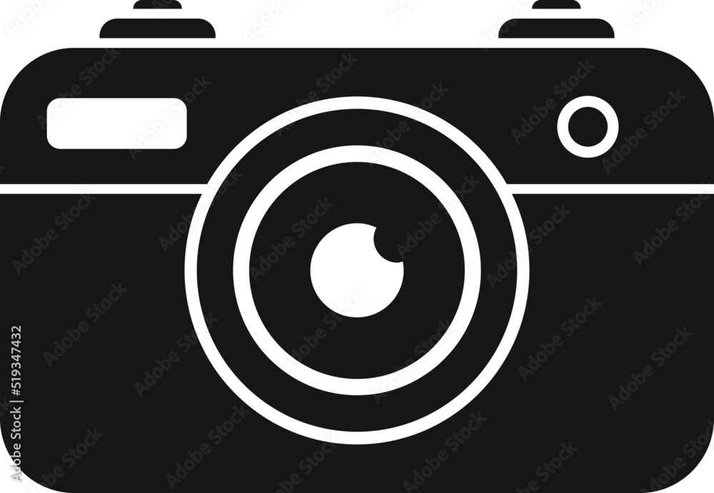 Poster secret agent camera icon simple vector. person support