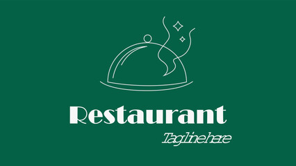 Restaurant, cafe logo or label. Emblems for menu design. Vector illustration