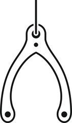 Gold amulet icon simple vector. Charm year