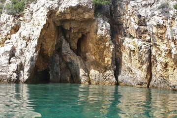 cave at a coastline in croatia 