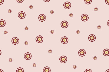 Cute tiny flowers pastel nature pattern