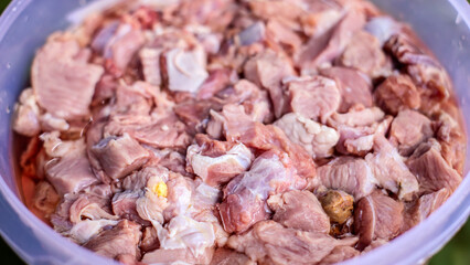 meat sacrificial or qurban. during eid al-adha al mubarak, the feast of sacrifice or qurban