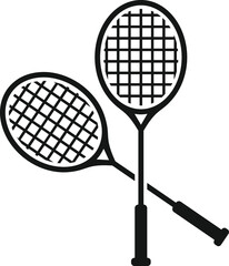 Badminton icon simple vector. Sport exercise