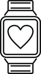 Fitness smartwatch icon outline vector. Sport exercise