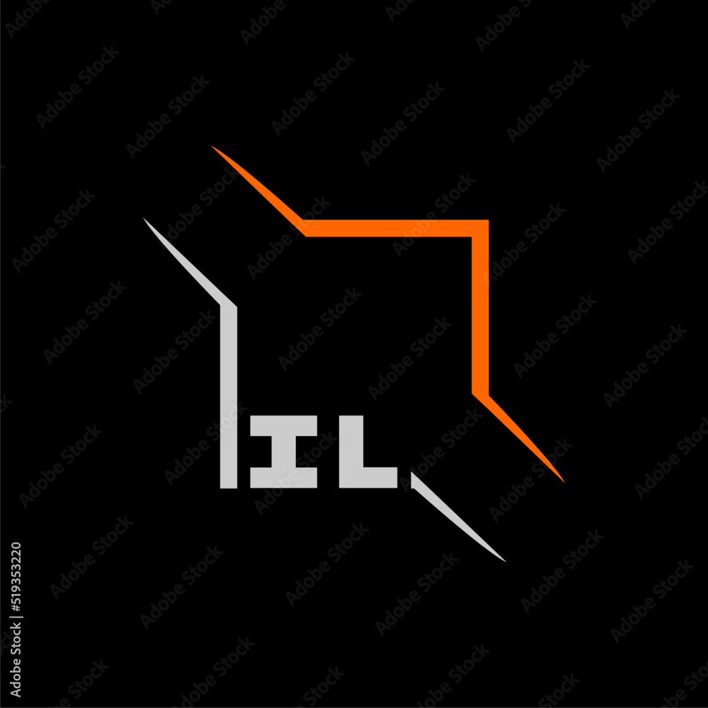 Wall mural il initial monogram technologi logo with square style design