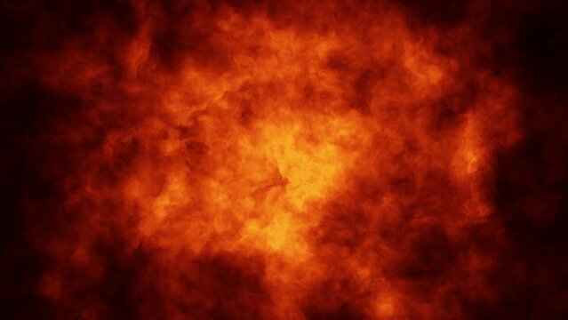 Seamless loop dangerous hot orange fire flames burning background animation. 