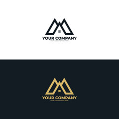 Real estate modern vector logo design 