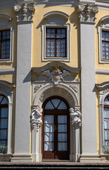 The 18th century Baroque Residenzschloss Ludwigsburg, inspired by Versailles Palace. Detail in the wonderful castle grounds . Baden-Wuerttemberg, Germany, Europe.