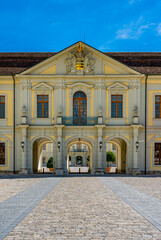The 18th century Baroque Residenzschloss Ludwigsburg, inspired by Versailles Palace. View of the...