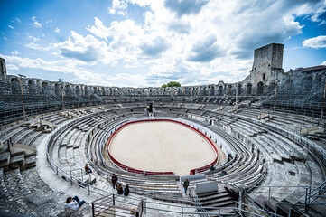 Blick auf die Arènes d'Arles / Amphietheater