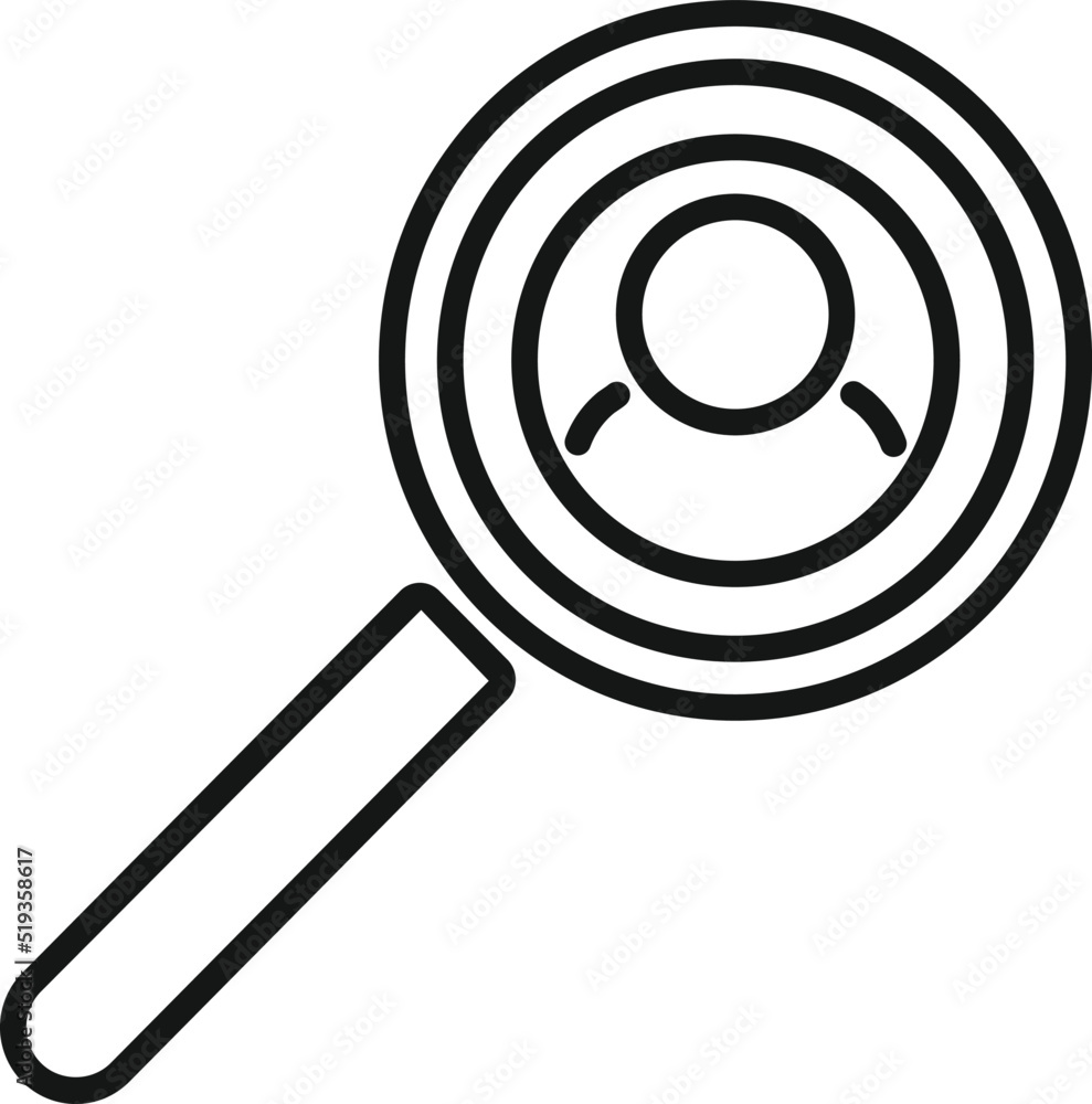 Poster search access icon outline vector. platform system