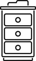 Office drawer icon outline vector. Crm data