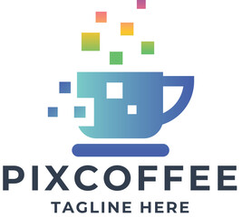 Pixel Coffee Logo