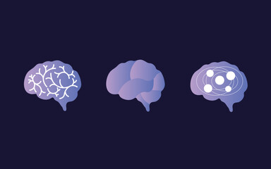 Brain Logo Concept. Human Brain Health Logo, Phycology, Psychiatrist, Mental Health