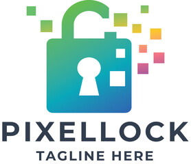 Pixel Lock Logo