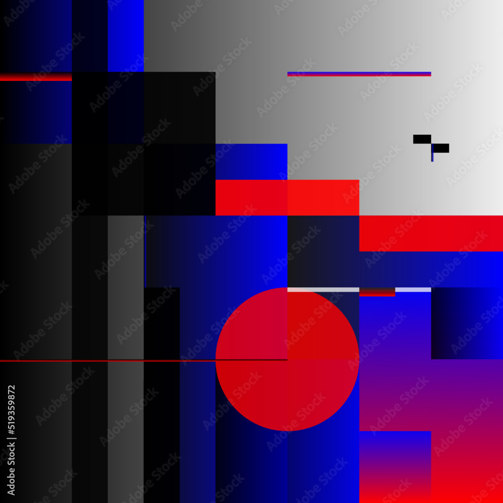 Aufkleber futuristic abstract geometric vector graphics background made with color gradient and minimalist geo