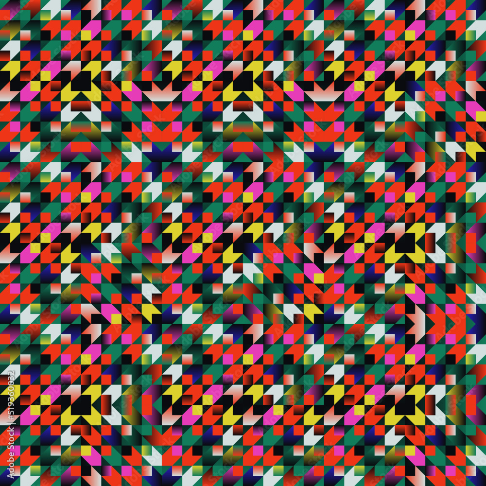 Poster pop art aesthetics abstract vector pattern with weird geometric shapes and bizarre artistic forms