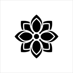 Flower Icon in trendy flat style isolated on white background.