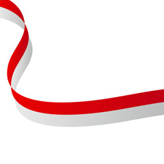 red and white ribbon symbolize Indonesian Flag