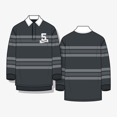 long sleeve polo. polo retro