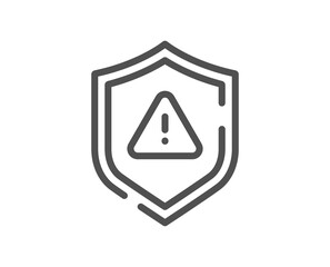 Attention line icon. Important warning sign. Danger warn symbol. Quality design element. Linear style attention icon. Editable stroke. Vector