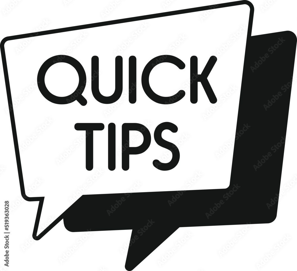 Poster quick tip icon simple vector. idea trick