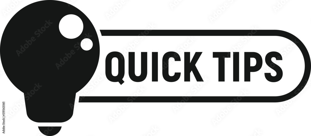 Poster tip icon simple vector. quick trick