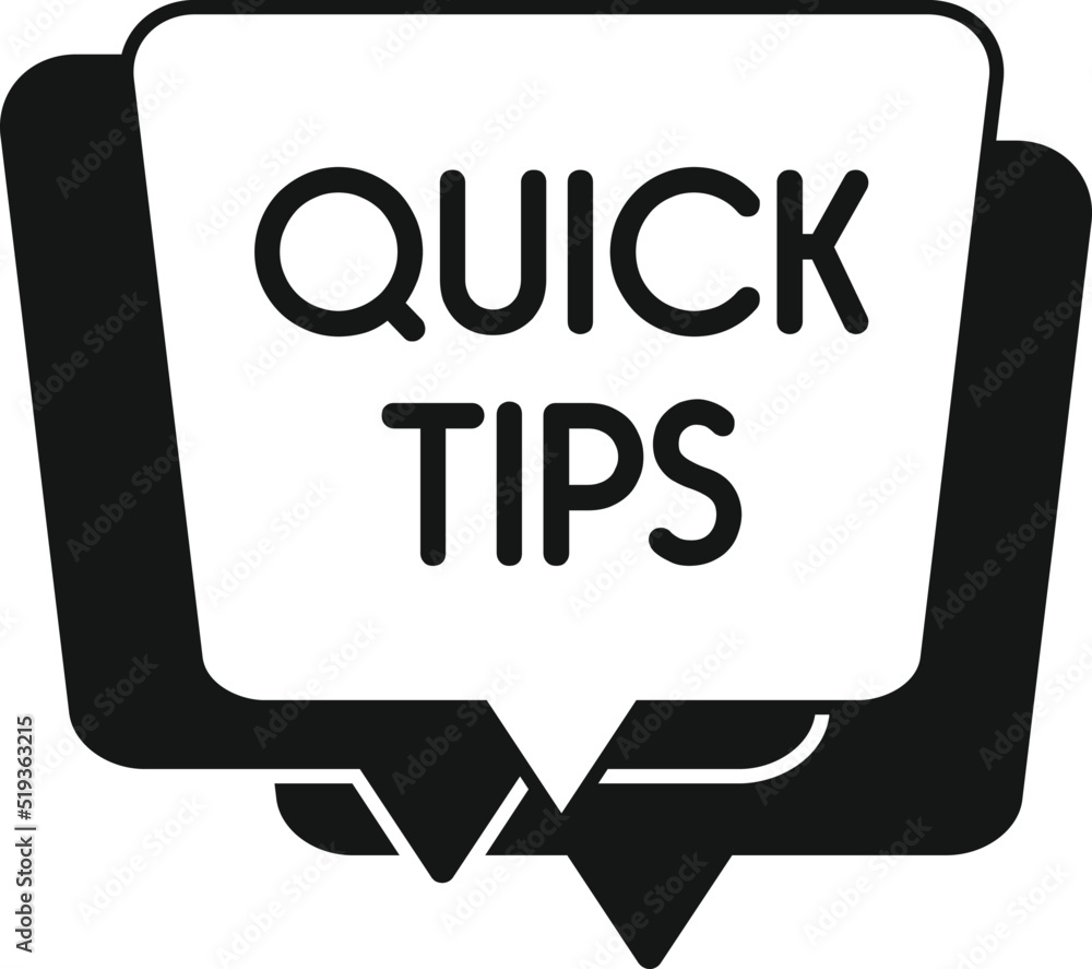 Poster solution tip icon simple vector. quick trick