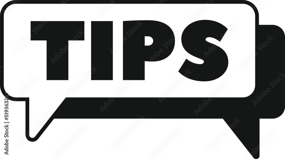 Poster web tip icon simple vector. quick trick