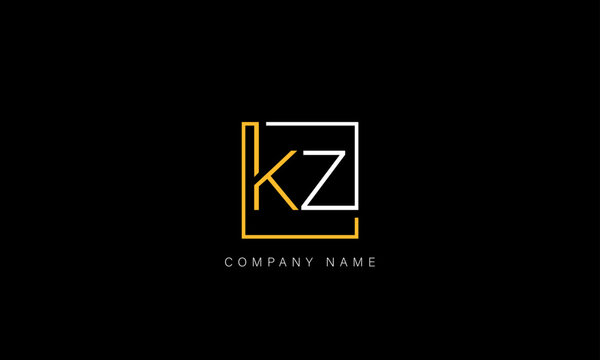 KZ, ZK Abstract Letters Logo Monogram