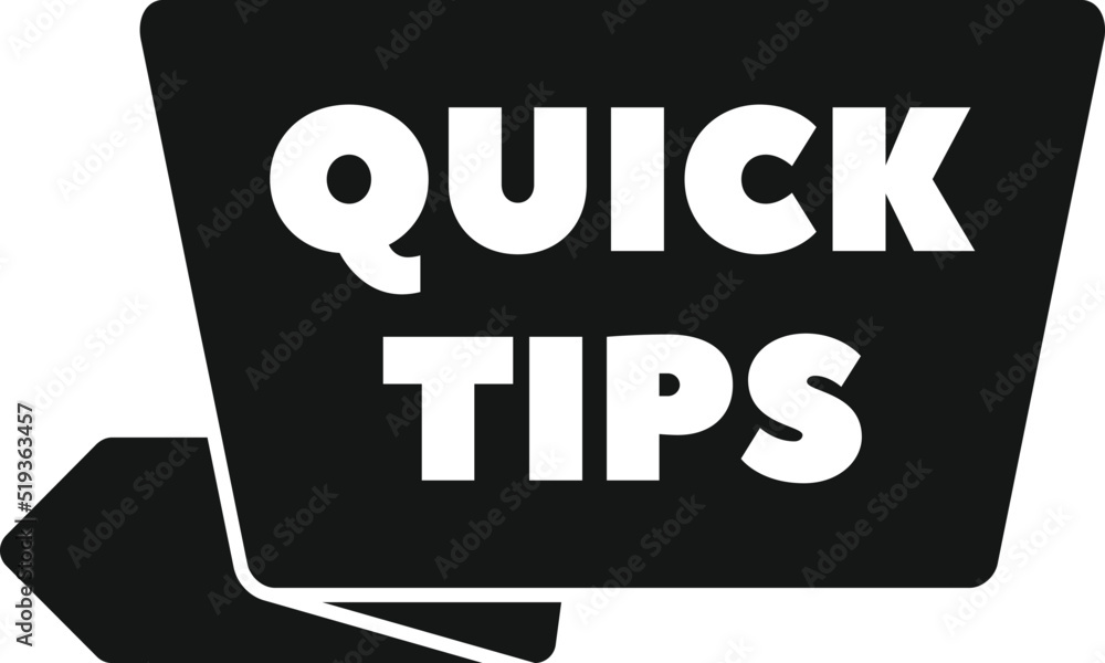 Poster creative tip icon simple vector. quick trick