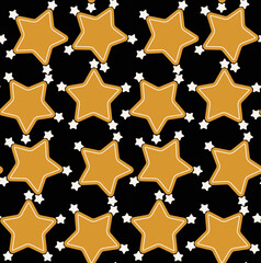 Doodle Style Abstract Sweet Stars Minimal Elegant Kid Pattern Seamless Design