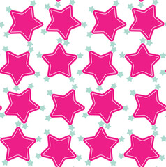Doodle Style Abstract Sweet Stars Minimal Elegant Kid Pattern Seamless Design