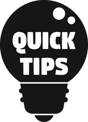 Text tip icon simple vector. Idea advice