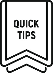 Web tip icon outline vector. Quick trick