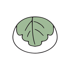 かしわ餅　柏餅　イラスト