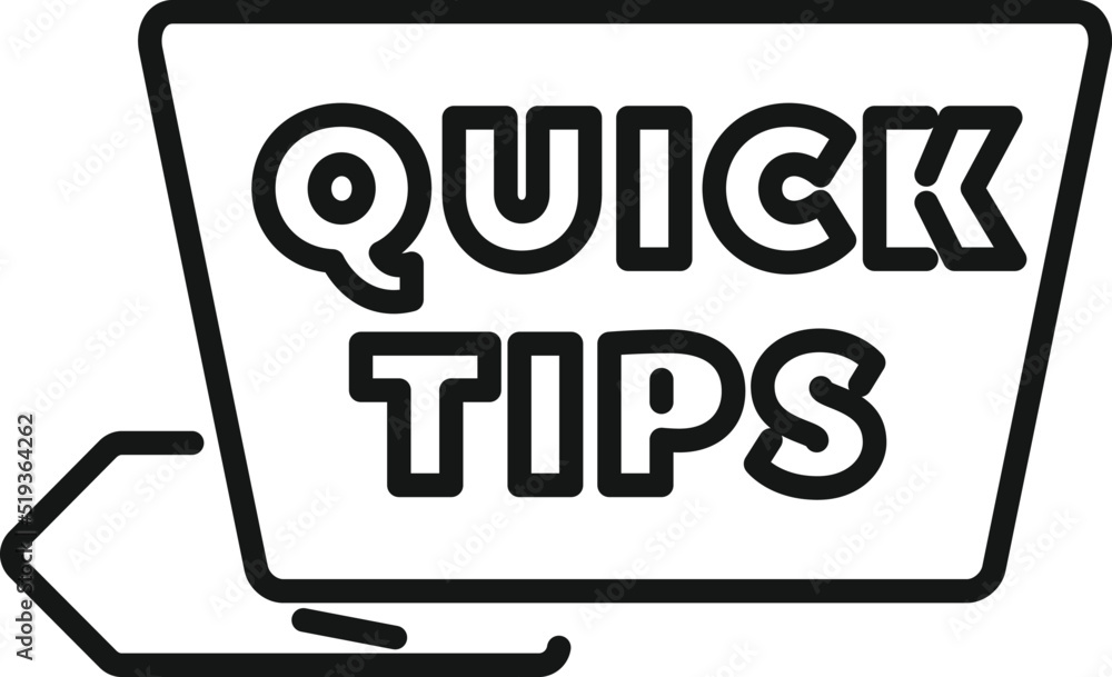 Poster helpful tip icon outline vector. idea advice