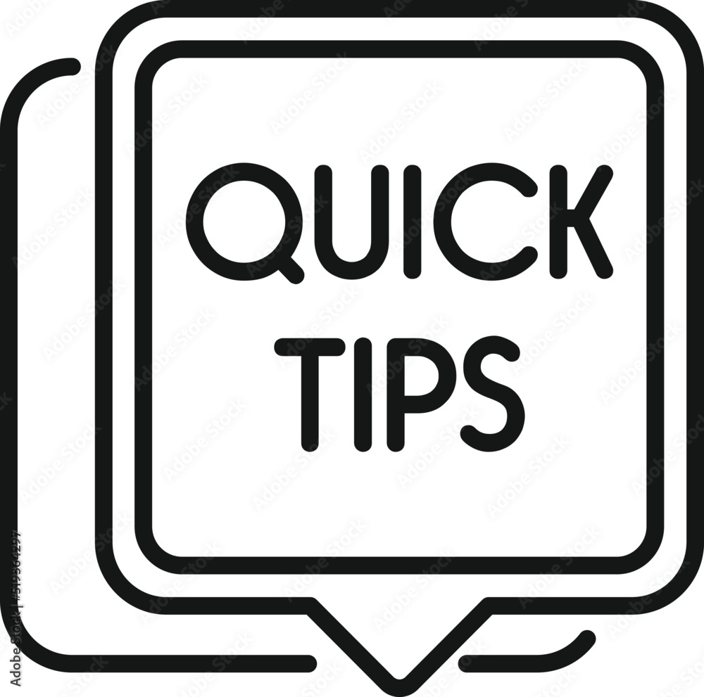 Poster text tip icon outline vector. idea advice