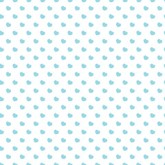 Heart seamless pattern blue color on white background for Happy Valentine's day and other holidays. Decoration element. Vector Illustration
