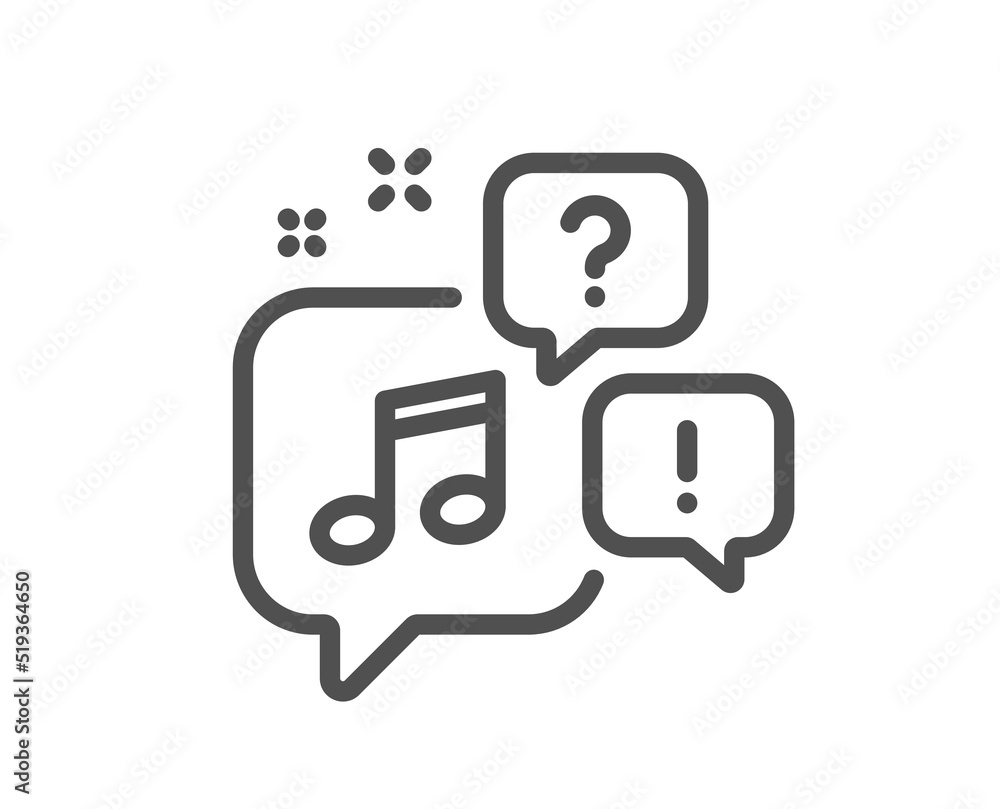 Poster voicemail line icon. audio message sign. listen music symbol. quality design element. linear style v