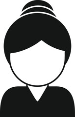 Senior woman icon simple vector. Stage people