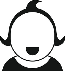 Happy child icon simple vector. Adult age