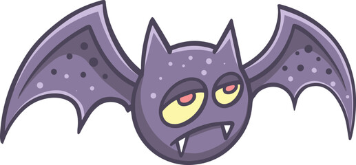 Sleepy Bat Monster Illustration vector
