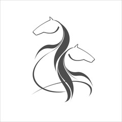 Horse symbol vector. Horse head logo design