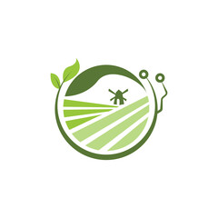Technology farm agriculture logo