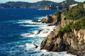 panorama Mediterranean coast of France, Hyeres