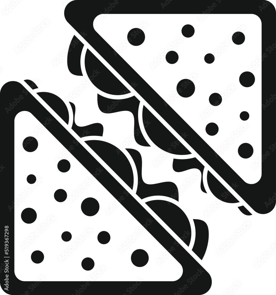 Sticker Airport sandwich icon simple vector. Airline food